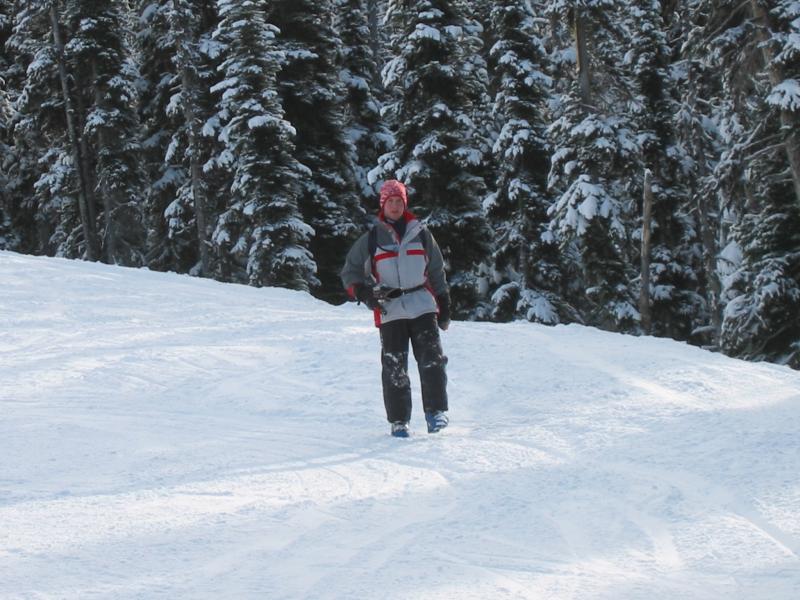 This is what happens when you go out of bounds.... you get to hike uphill... haha