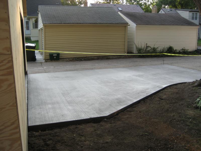 And the new driveway