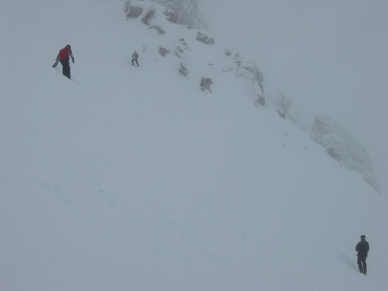 It's foggy in the Whistler Bowl