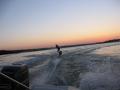 This is me wakeboarding after sunset